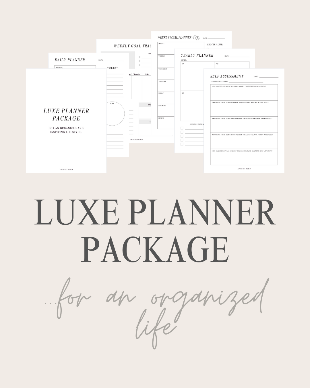 Luxe Planner Package
