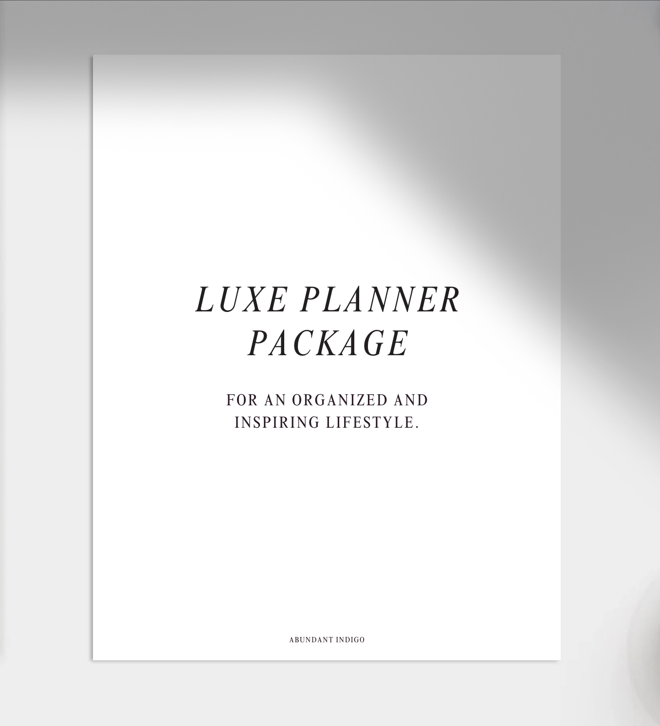 Luxe Planner Package