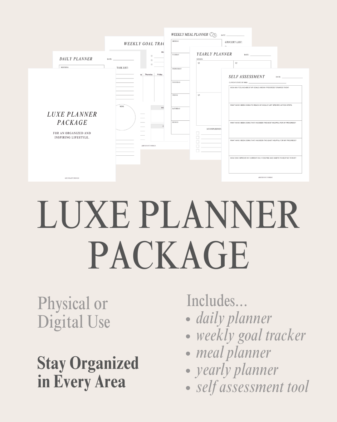 Luxe Planner Package